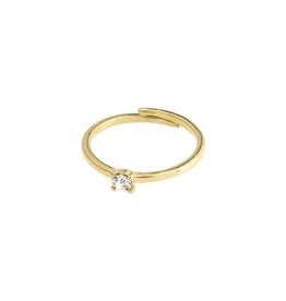 Pilgrim Bague lulu + cristal - Or