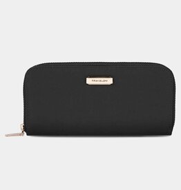 Portefeuille Zip noir
