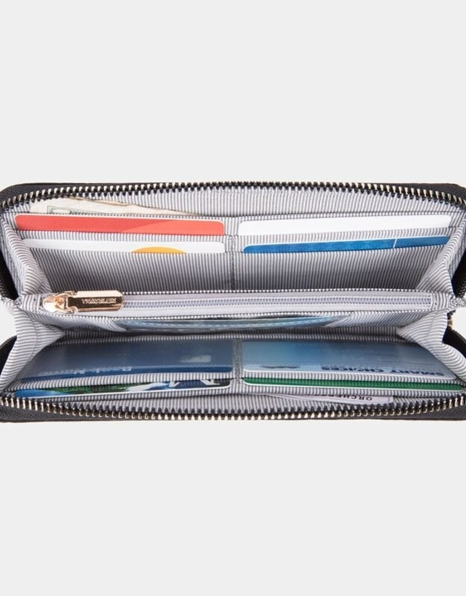 Portefeuille Zip noir