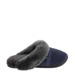 Garneau Pantoufle mule marine + Bordure  - Femme