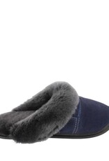 Garneau Pantoufle mule marine + Bordure  - Femme