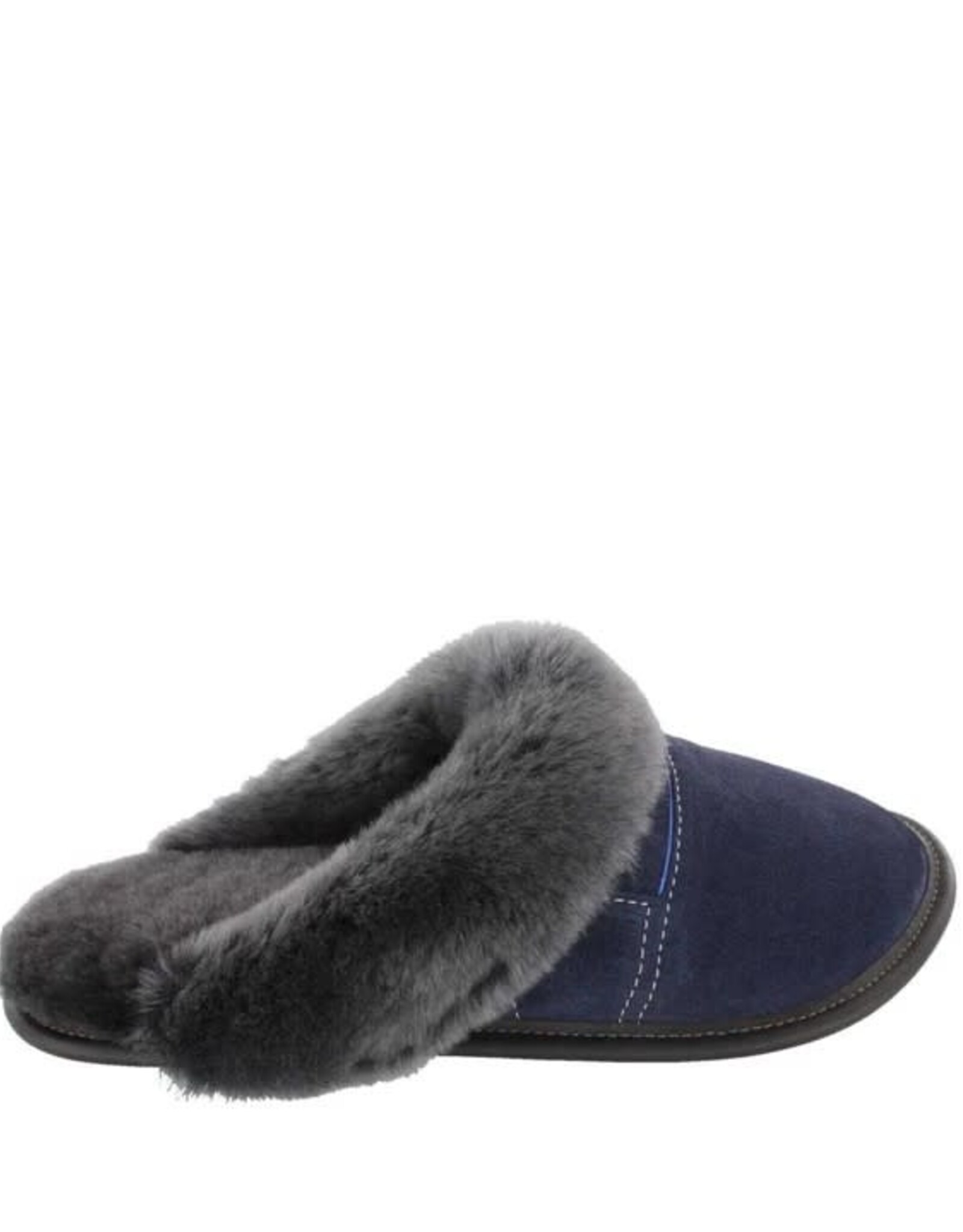 Garneau Pantoufle mule marine + Bordure  - Femme