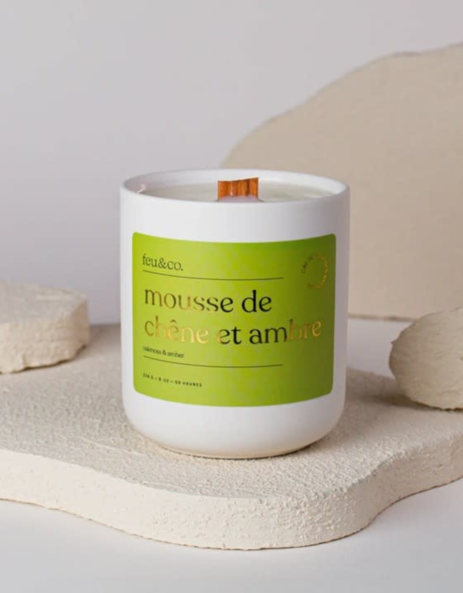 Feu & Co Bougie - Mousse de chêne & Ambre