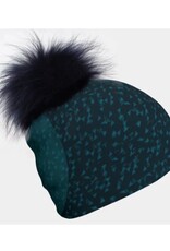 Tuque - Flocons Teal + pompon