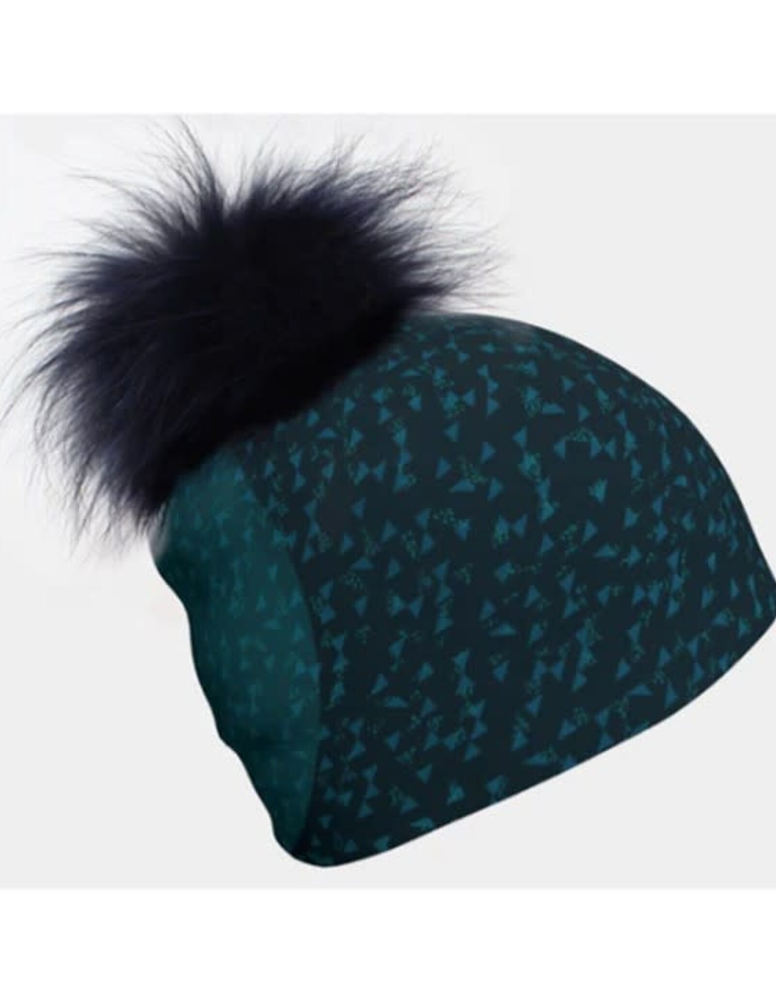 Tuque - Flocons Teal + pompon