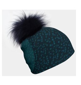 Tuque - Flocons Teal + pompon