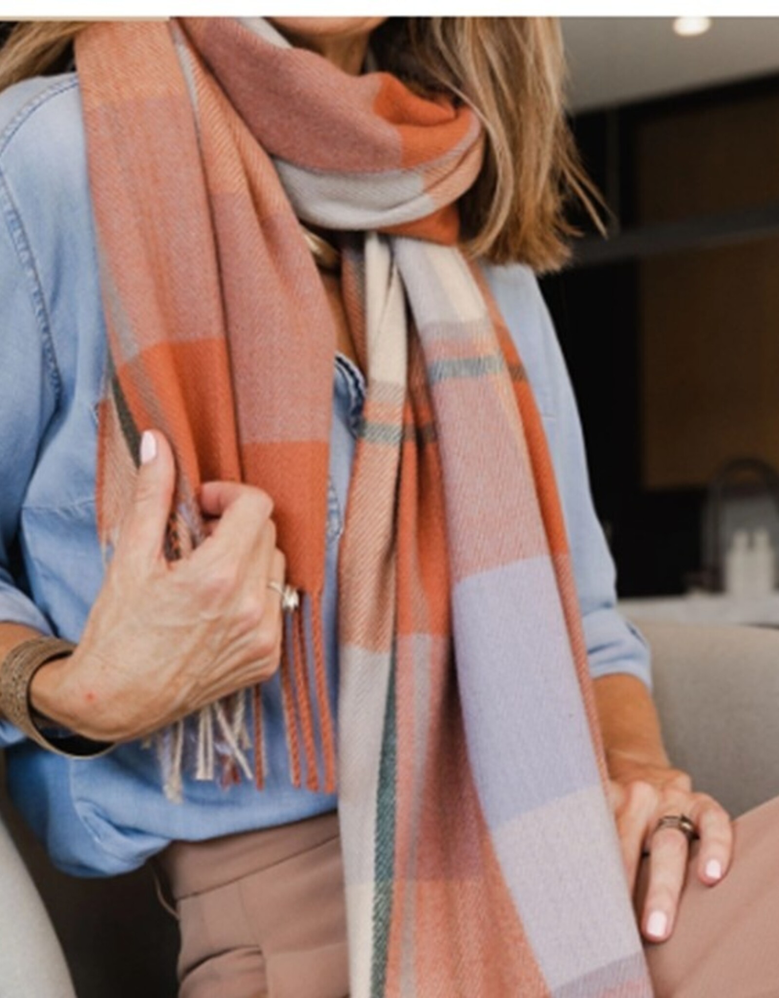 Foulard Balmoral - Blue check