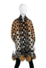 Grand foulard Coeur - Noir