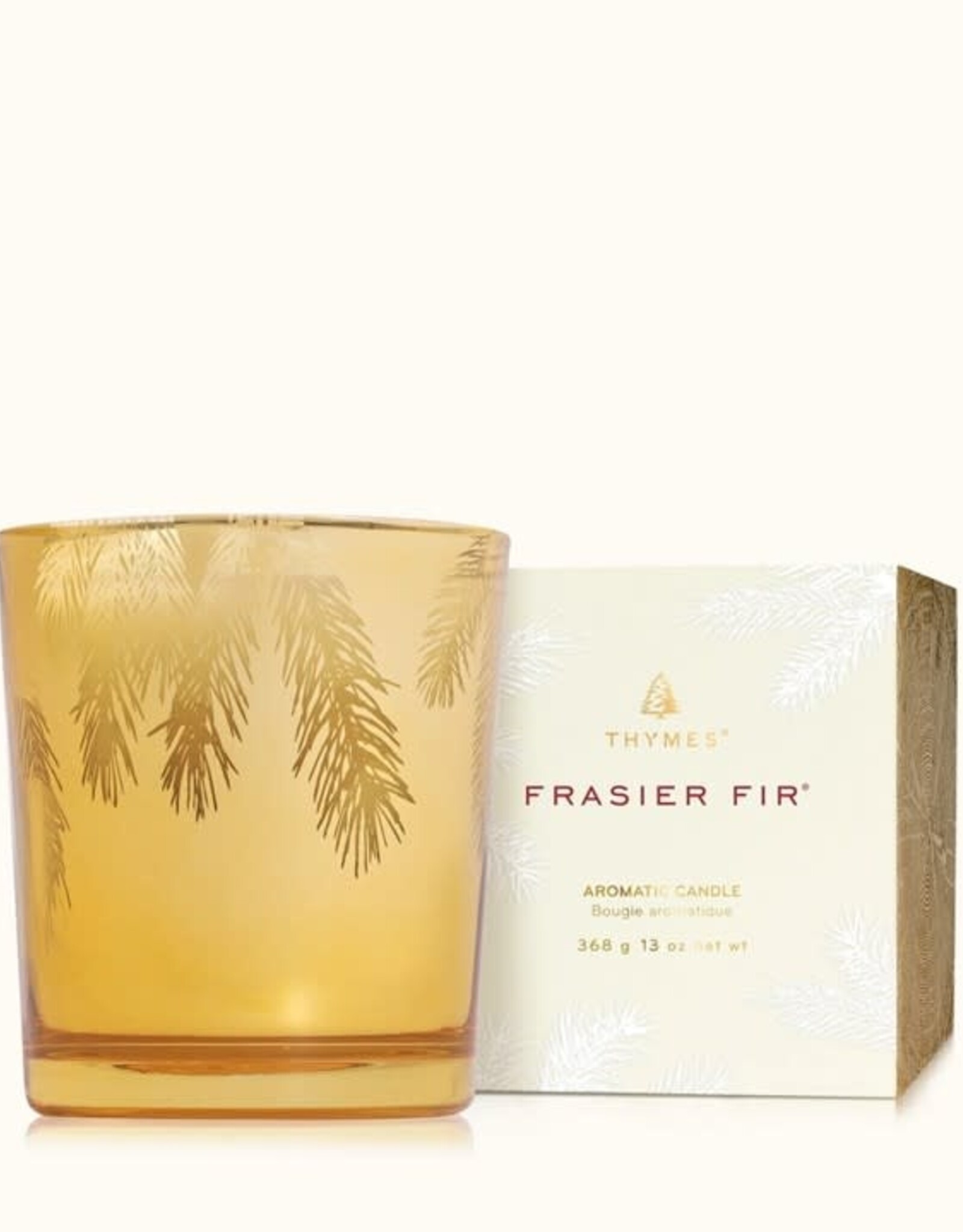 Thymes Grande bougie Frasier Fir Glided 13 oz - Gold