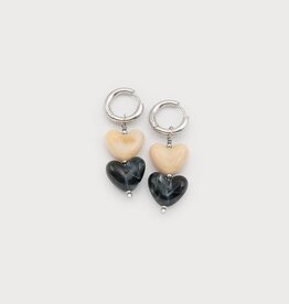 Caracol Bo Coeur Noir & Ivoire - Stainless Steel