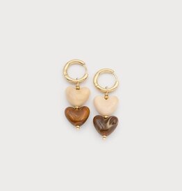 Caracol Bo Coeur or Brun & Ivoire - Stainless Steel