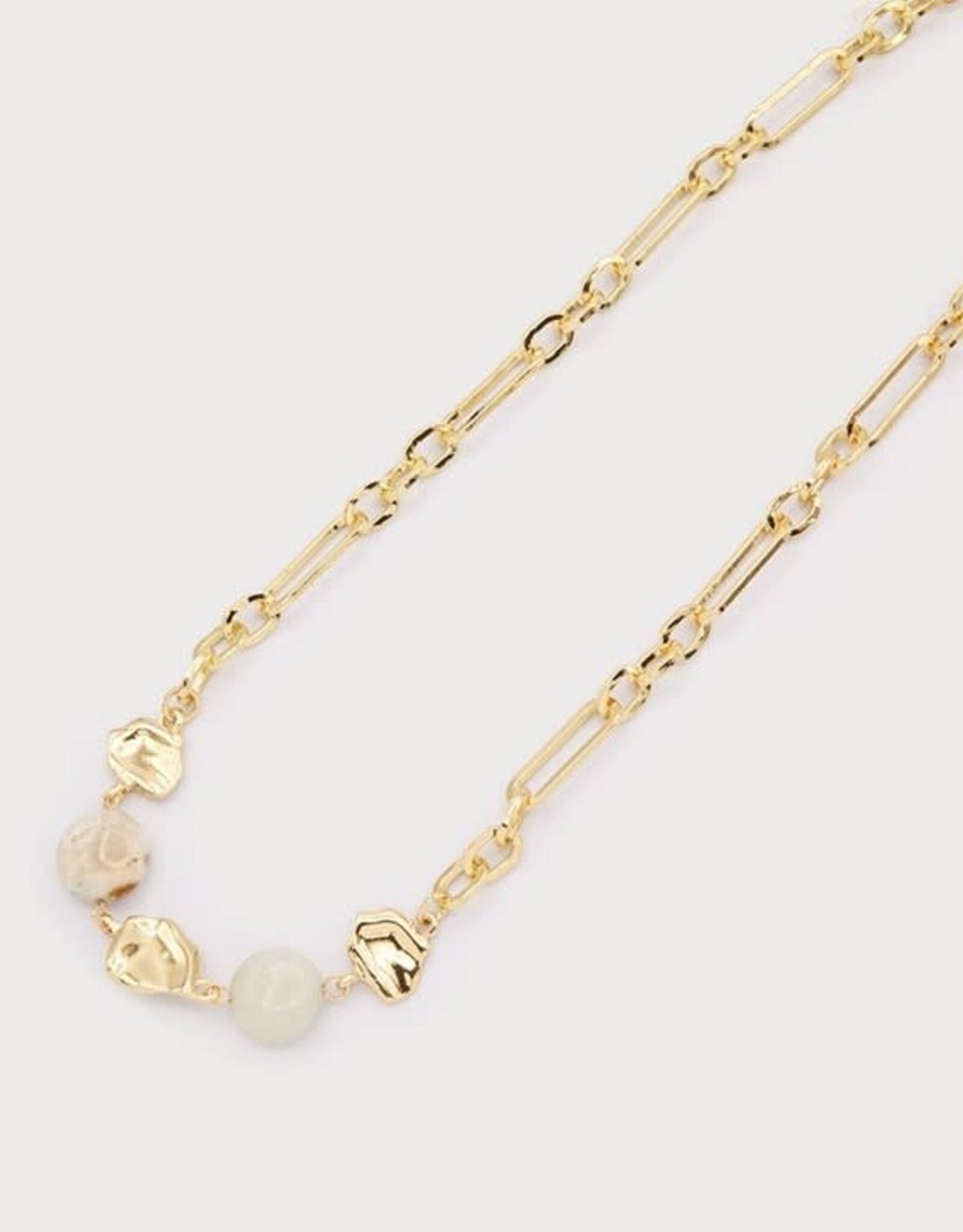 Caracol Collier Or martelé - Turquoise