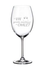 La maison du bar Verre à vin - Le vin goûte meilleur au chalet