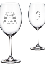 La maison du bar Verre à vin - Le vin j'aime chat