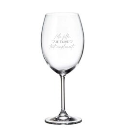 La maison du bar Verre à vin - Ma fille je t'aime