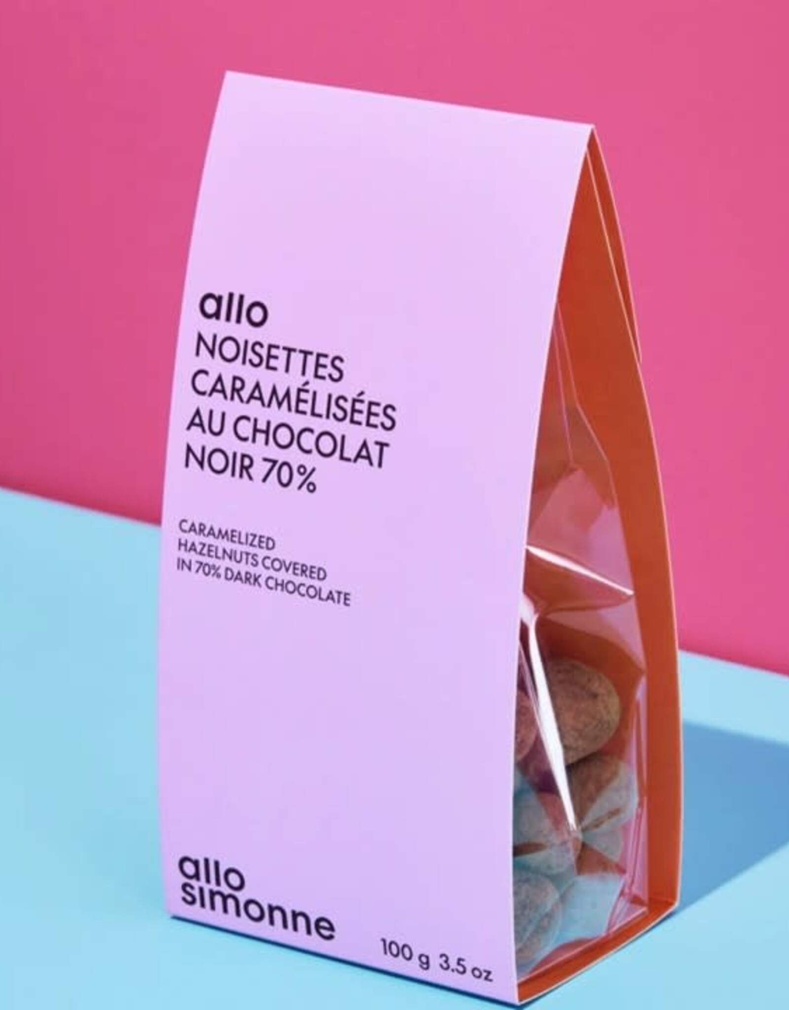 Noisettes caramélisées & chocolat noir 70%