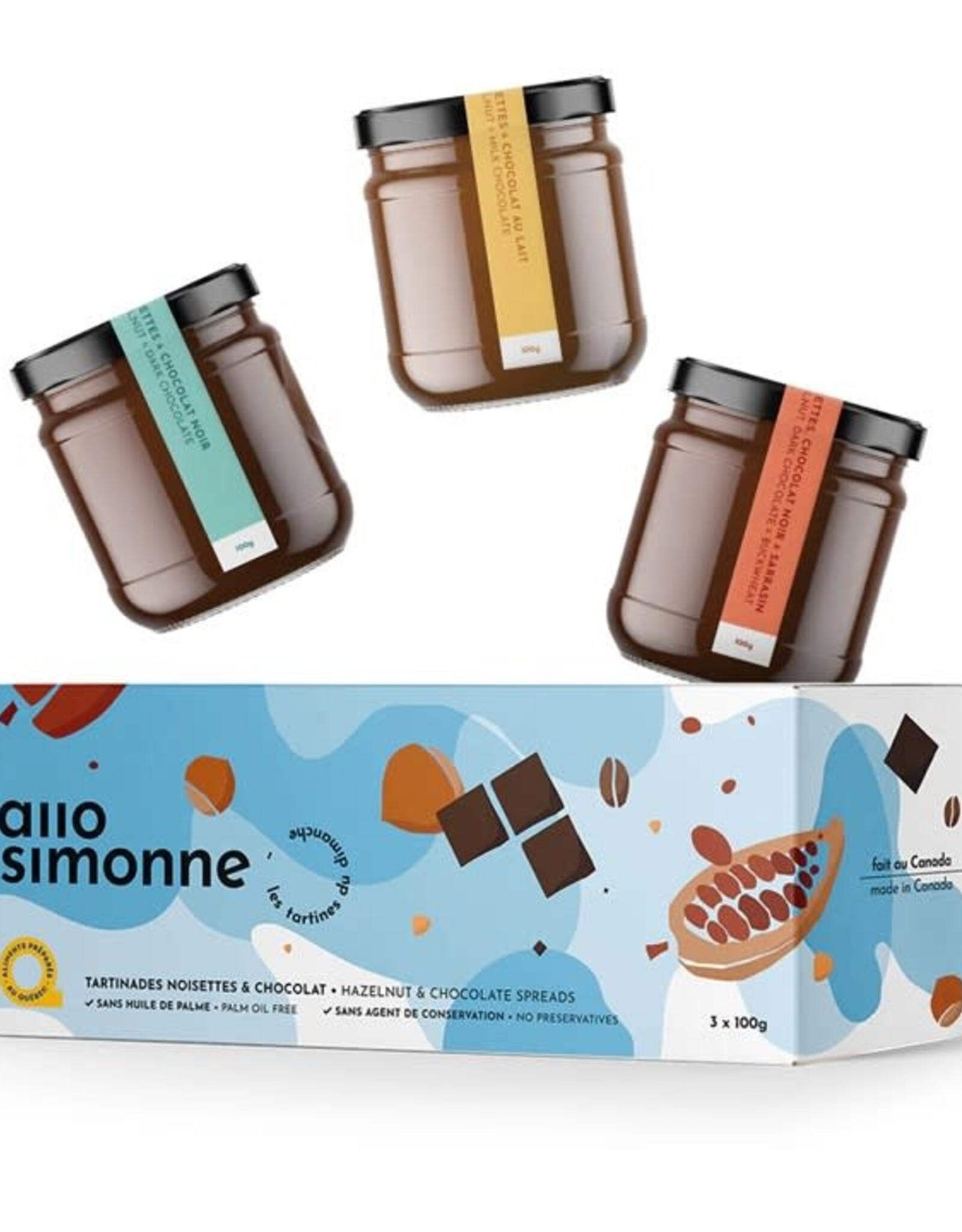 Trio Tartinade noisettes