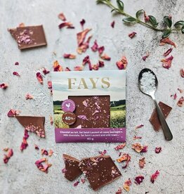 Fays terroir chocolaté Tablette Chocolat au lait, Sel  & Roses Sauvages 