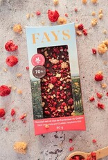 Fays terroir chocolaté Tablette de chocolat noir & Duo Framboises