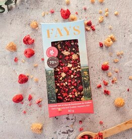Fays terroir chocolaté Tablette de chocolat noir & Duo Framboises