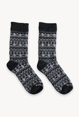 Chaussettes épaisse Alpaga- Mosaic Gris S/M