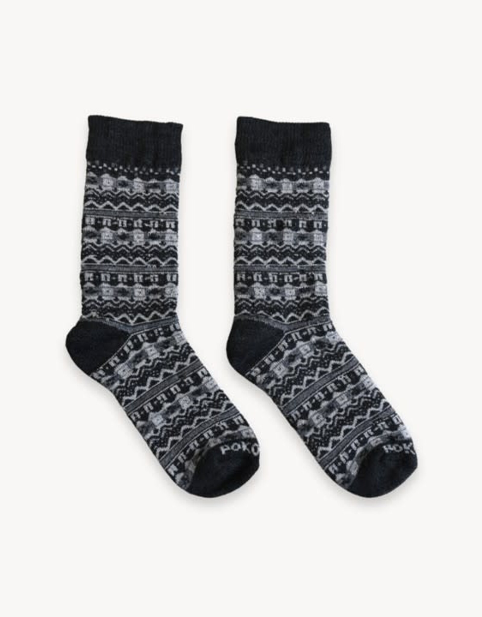 Chaussettes épaisse Alpaga- Mosaic Gris S/M