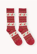 Chaussettes alpaga Noel - Rouge S/M
