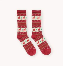 Chaussettes alpaga Noel - Rouge S/M