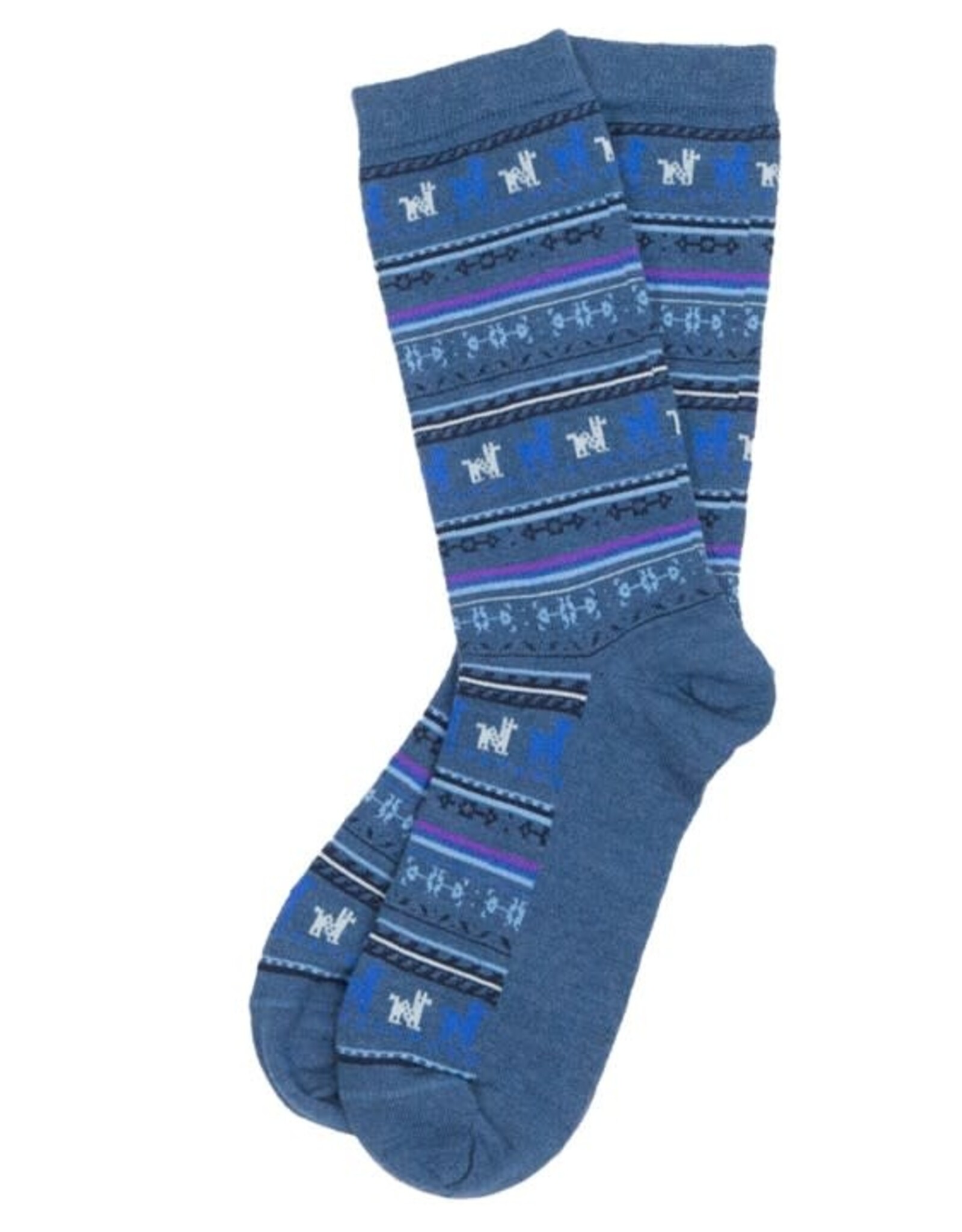 Chaussettes motif alpaga- Denim  S/M