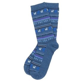 Chaussettes motif alpaga- Denim  S/M