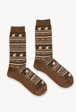 Chaussettes motif alpaga- Caramel S/M