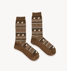Chaussettes motif alpaga- Caramel S/M