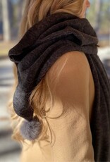 Baluchon Foulard charcoal mini pompon # 1892-1820