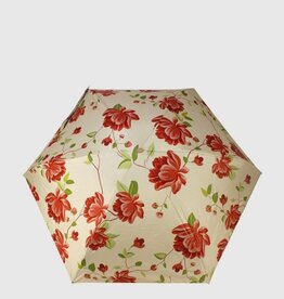 Petit parapluie + pochette - Fleurs Rouges