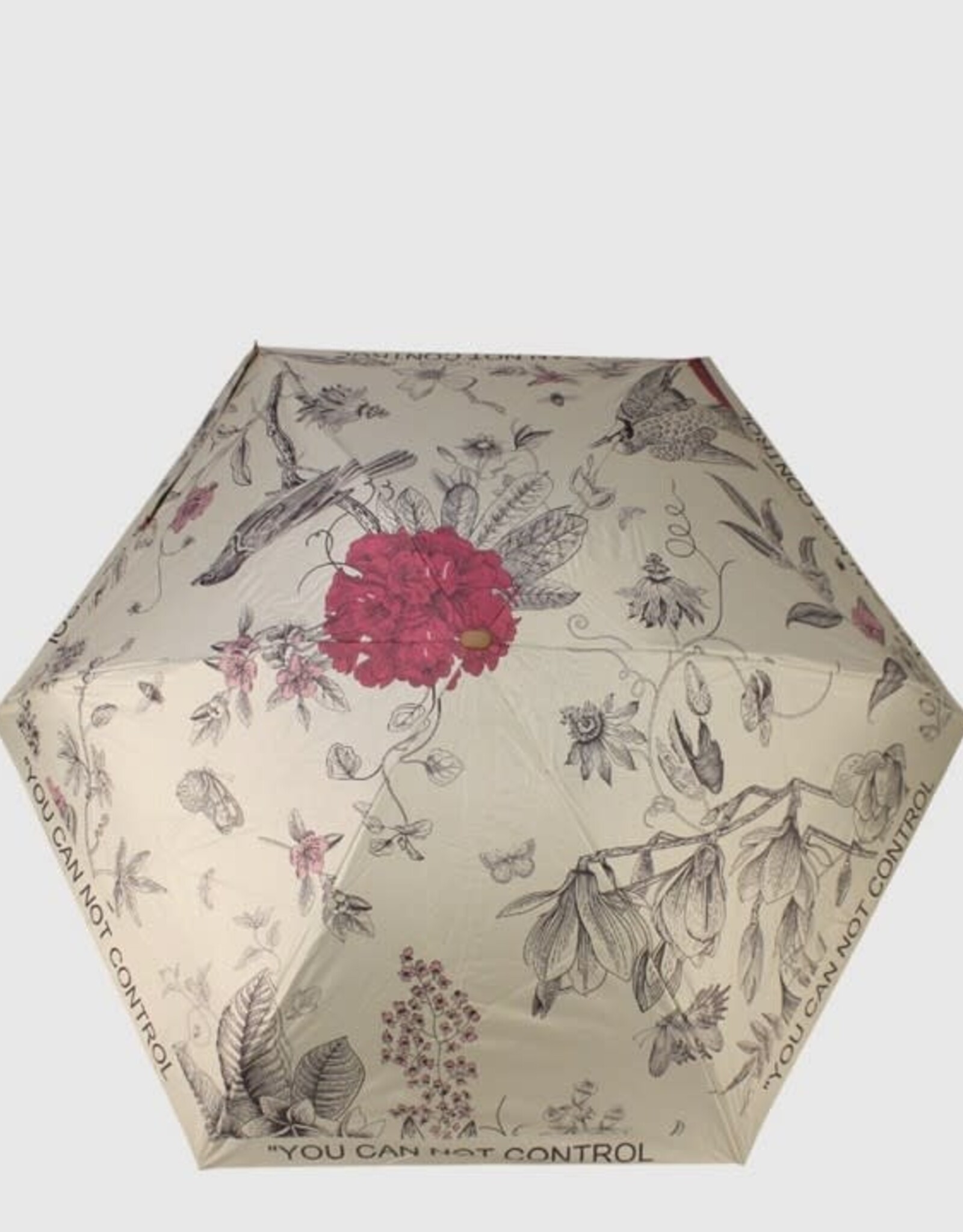 Petit parapluie + pochette - Fleurs Rosés