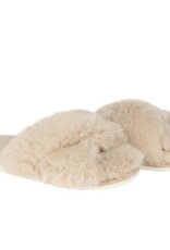 Pantoufle Mule croisée Taupe - Medium