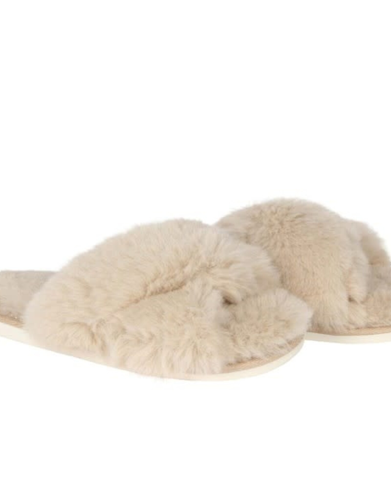 Pantoufle Mule croisée Taupe - Medium