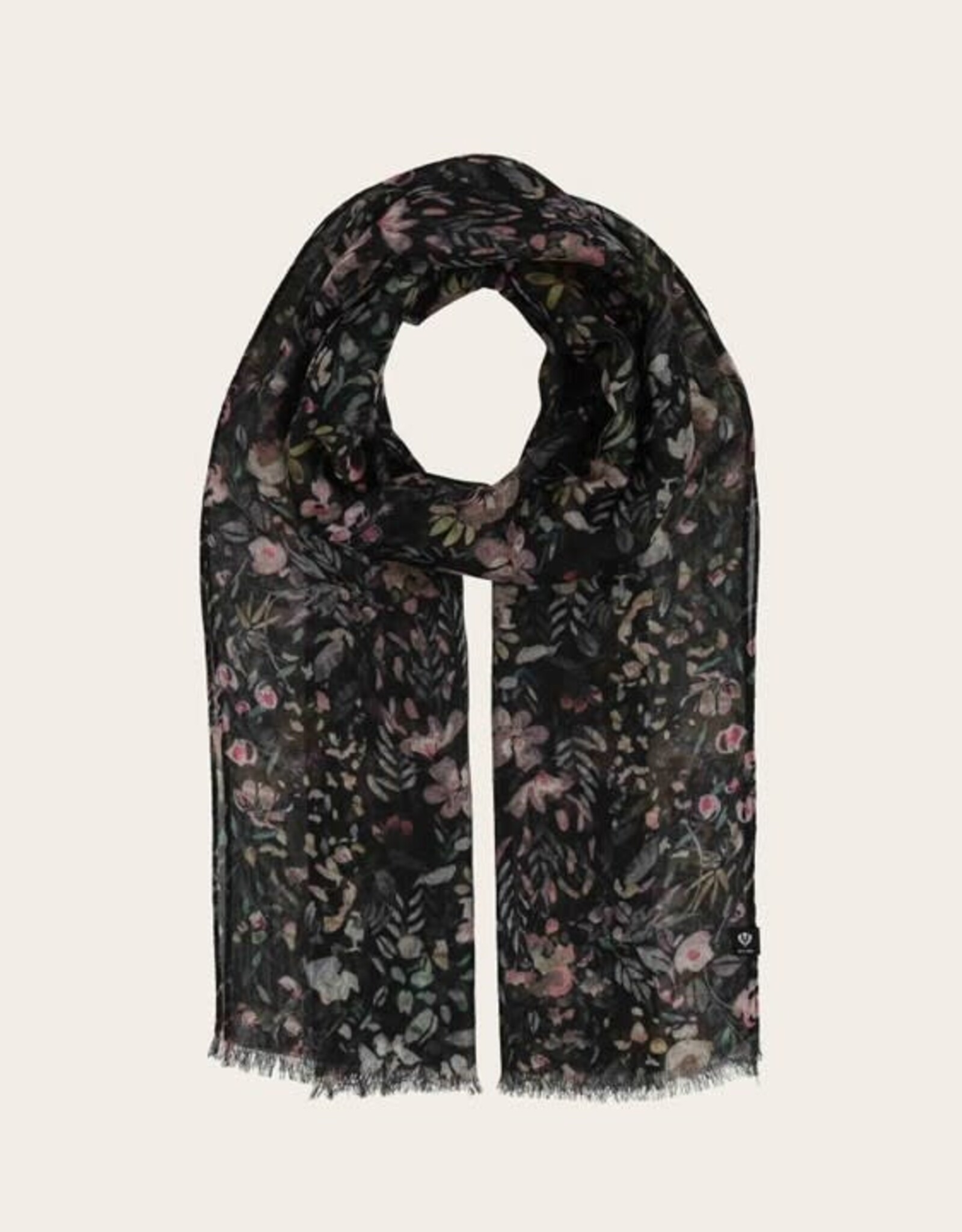 Fraas Foulard fleuri multi - Noir