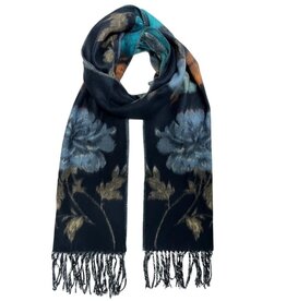 Fraas Foulard Fleuri - Marine