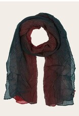 Foulard plissé dégradé - Vert & Orangé