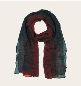 Foulard plissé dégradé - Vert & Orangé