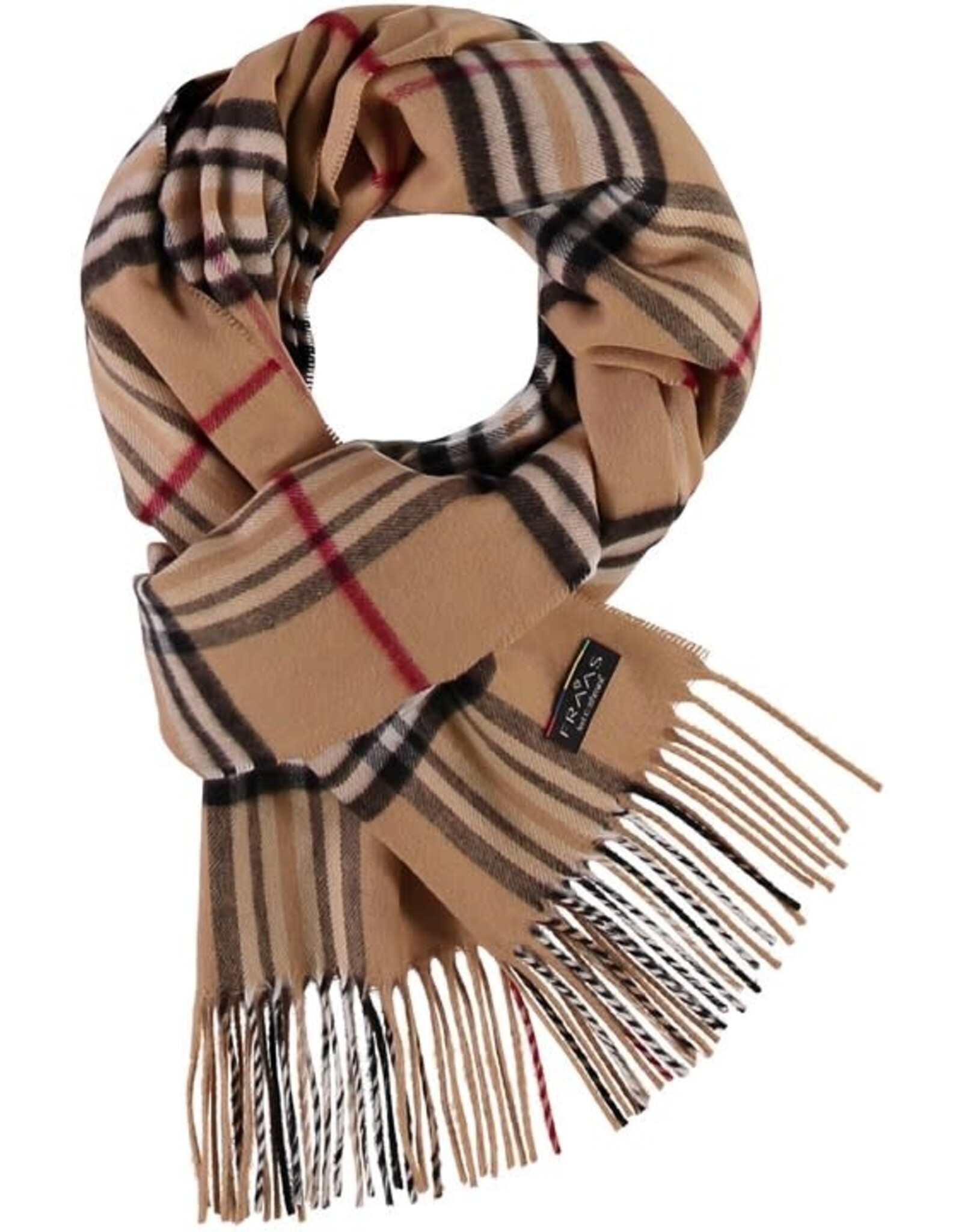 Fraas Foulard cashmink - Tartan camel