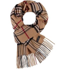 Fraas Foulard cashmink - Tartan camel