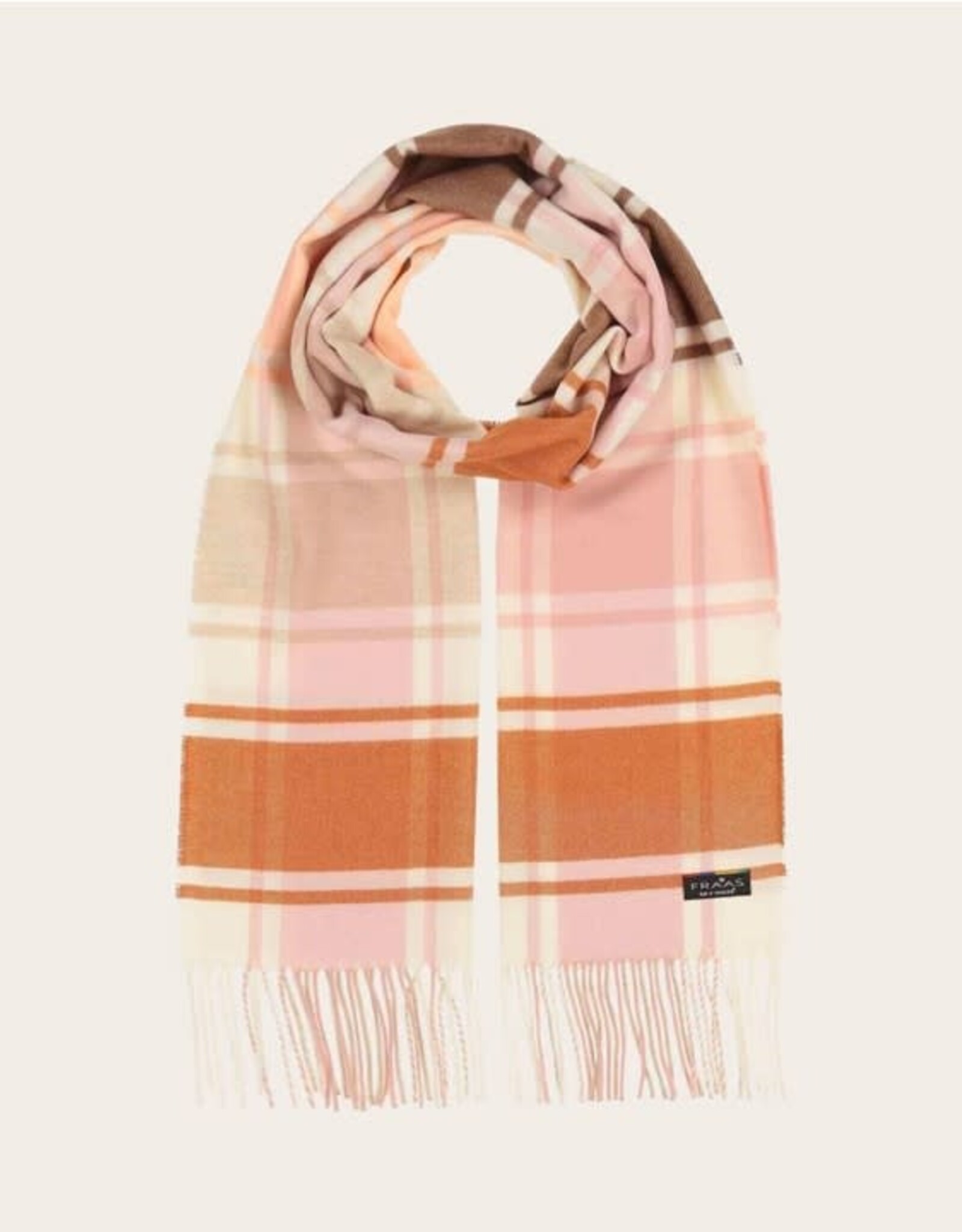 Fraas Foulard carreaux - Cashew & Orangé
