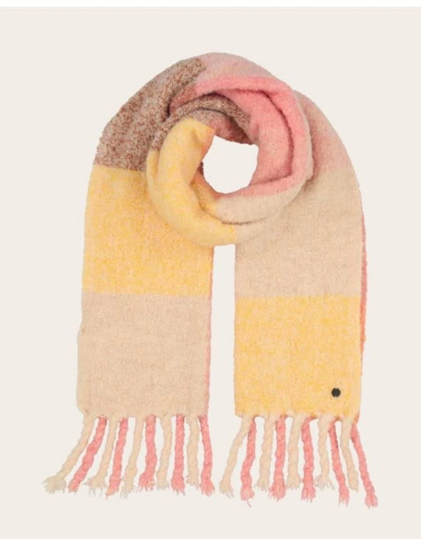 Fraas Foulard box-check bouclé - Multi pastel