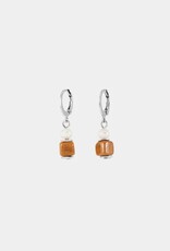 Anne-Marie Chagnon Boucles d'oreilles Deimos - Moka mousse