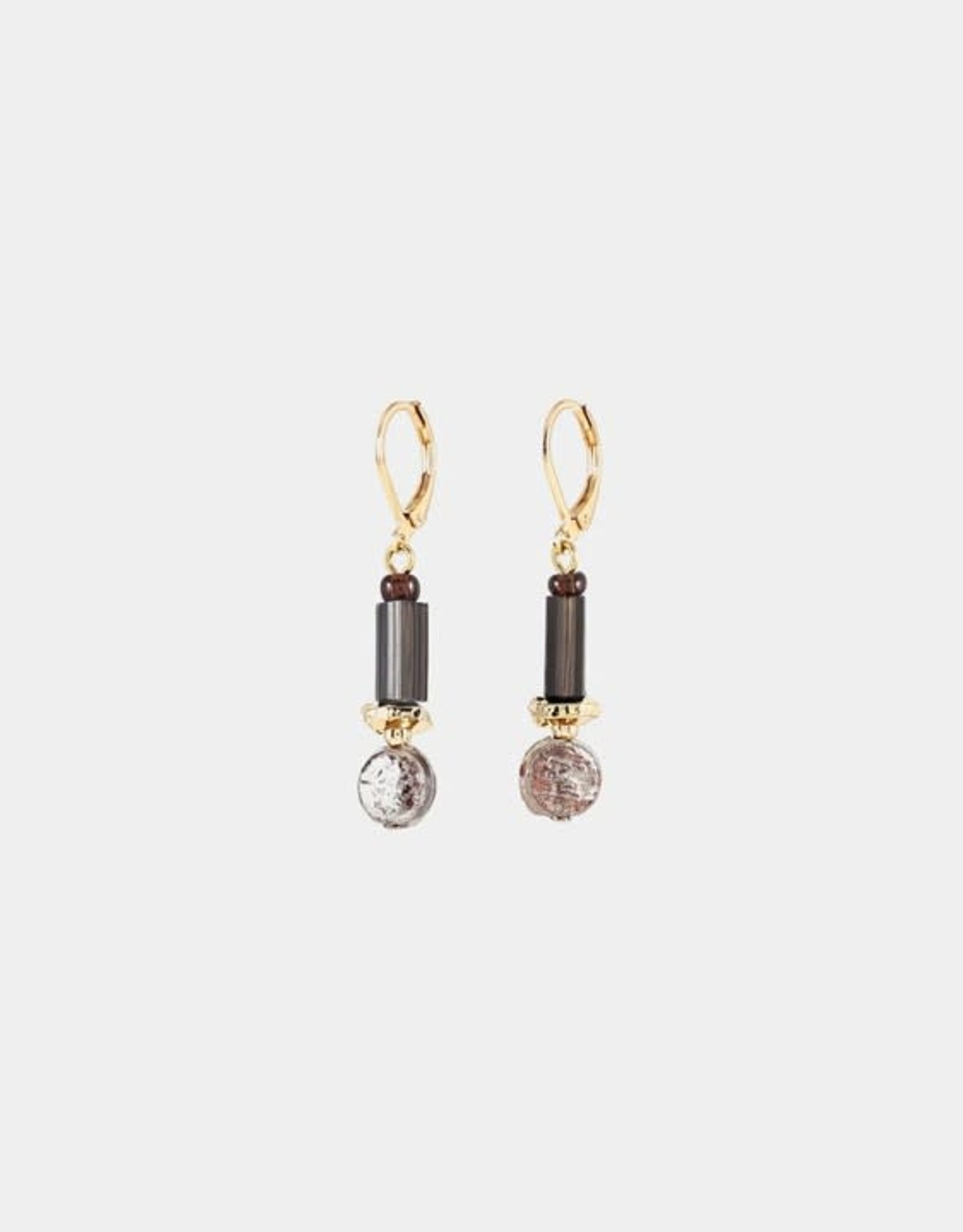 Anne-Marie Chagnon Boucles d'oreilles Diya - Moka Mousse