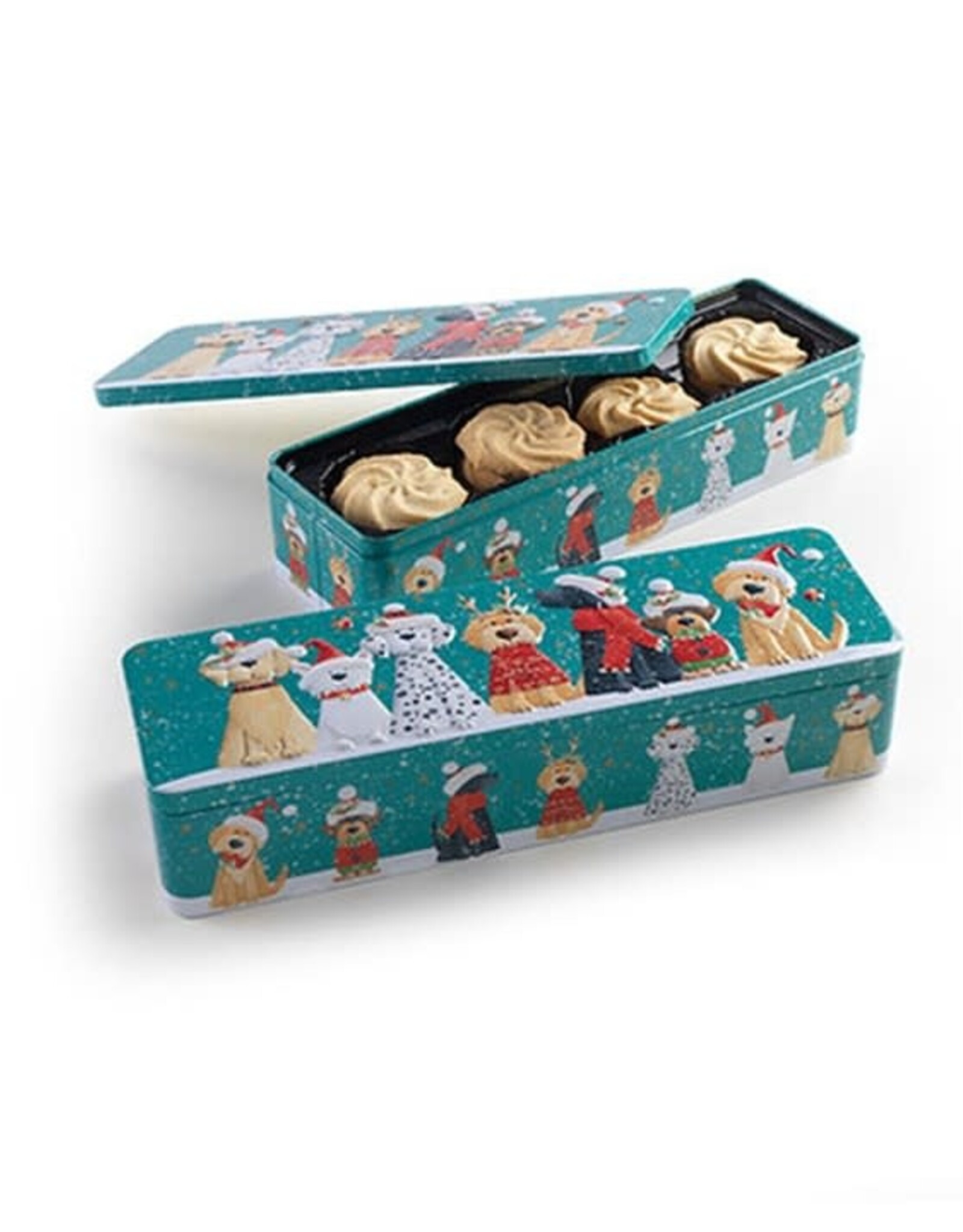 Boite de biscuits -  Amis chiens de Noel