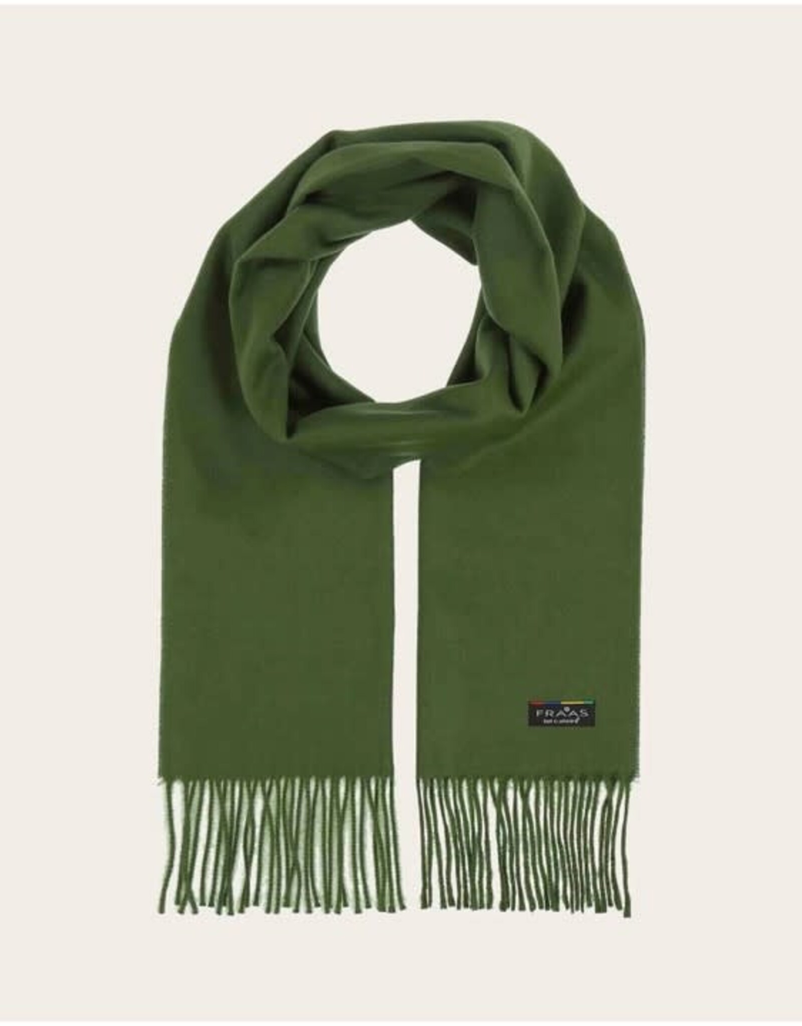 Fraas Foulard étroit cashmink uni - Vert Safari