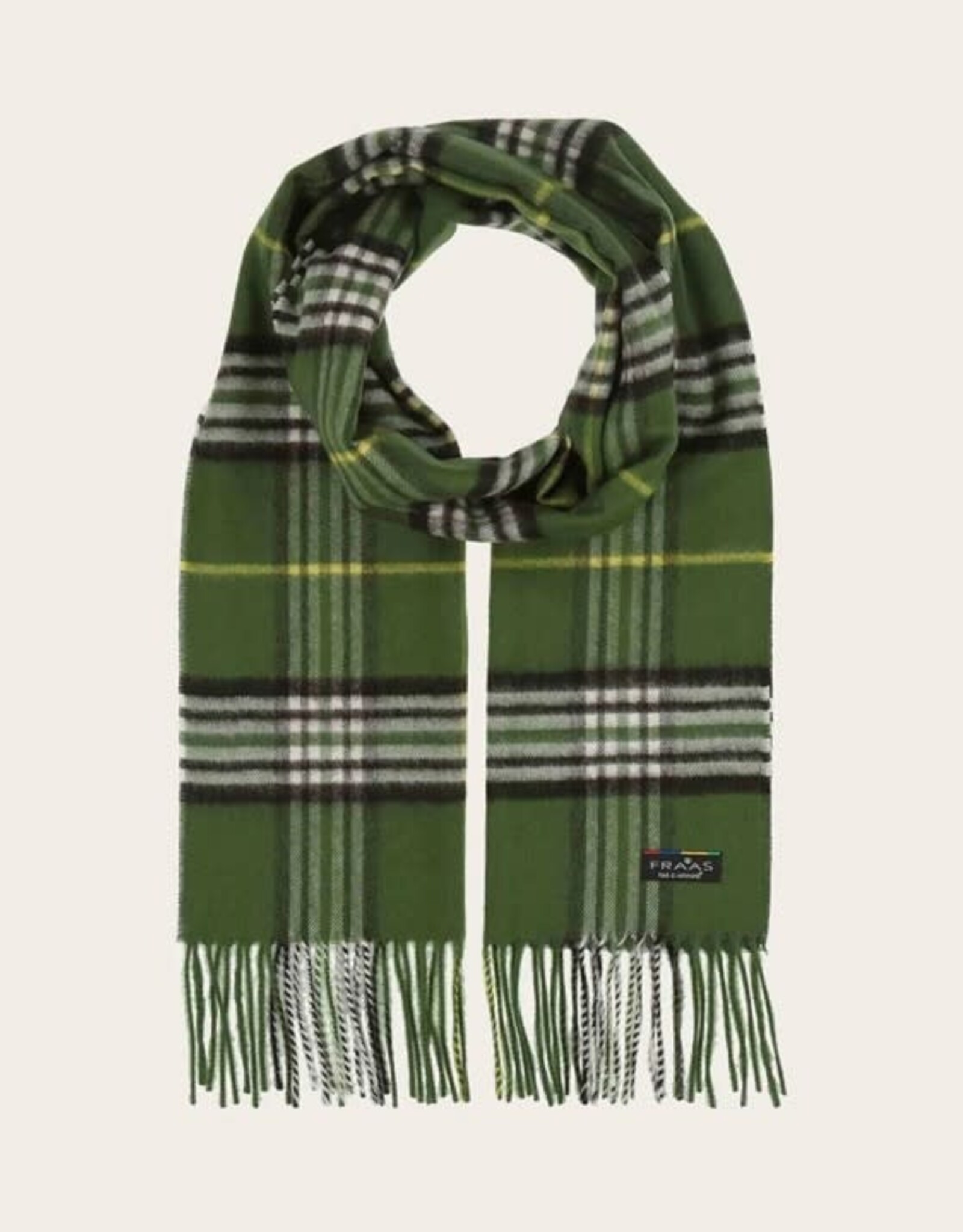 Fraas Foulard étroit plaid - Vert